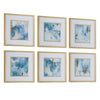 Uttermost Fresh Start Blue Abstract Prints Set/6