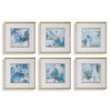 Uttermost Fresh Start Blue Abstract Prints Set/6
