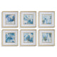 Uttermost Fresh Start Blue Abstract Prints Set/6