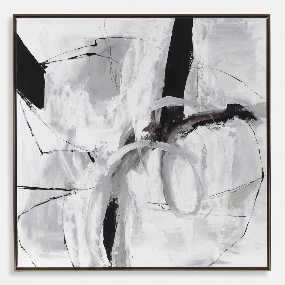 Uttermost 32360 Looping - Framed Abstract Art-55.5 Inches Tall and 55.5 Inches Wide