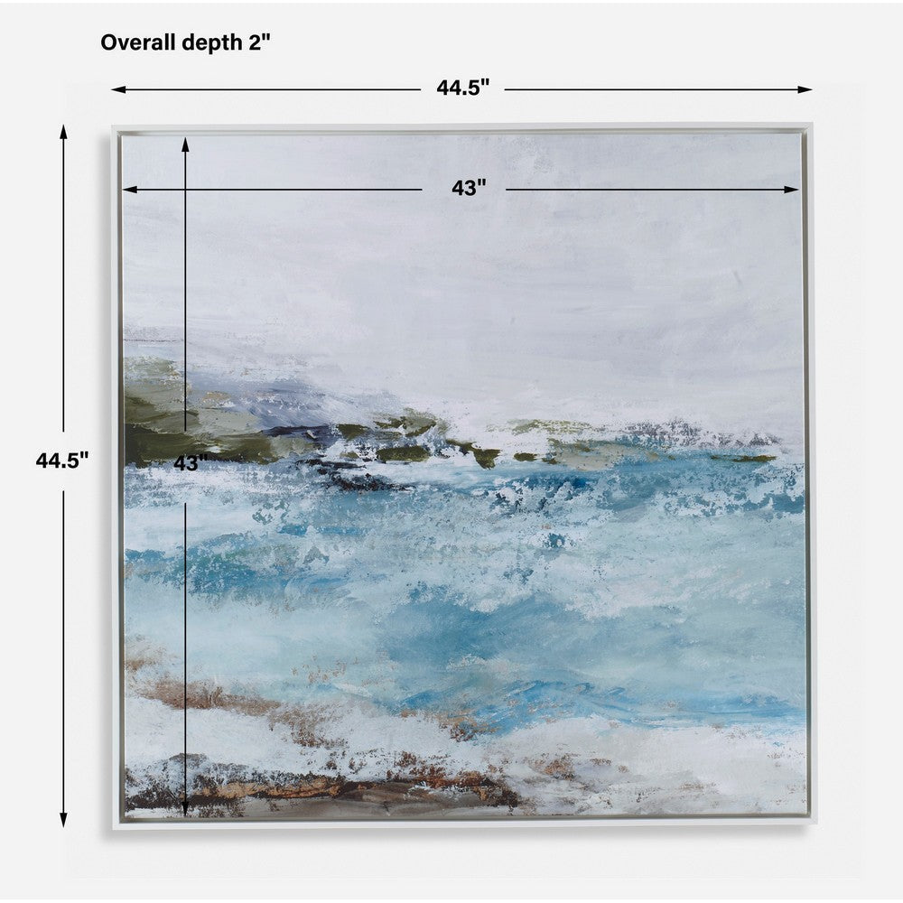 Uttermost 32365 Blue Essence - Abstract Canvas Art-44.5 Inches Tall and 44.5 Inches Wide UT-32365