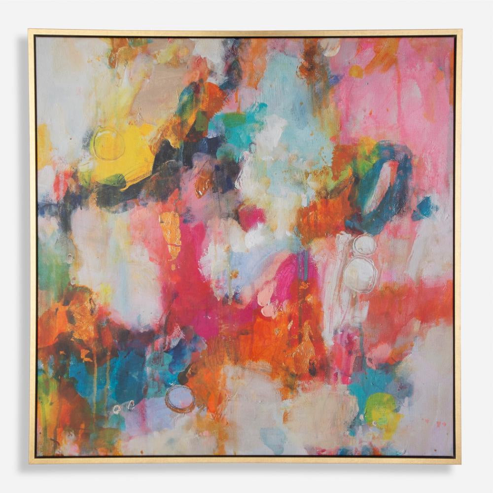 Uttermost 32374 A Colorful Mindset - Framed Abstract Art-44 Inches Tall and 44 Inches Wide UT-32374