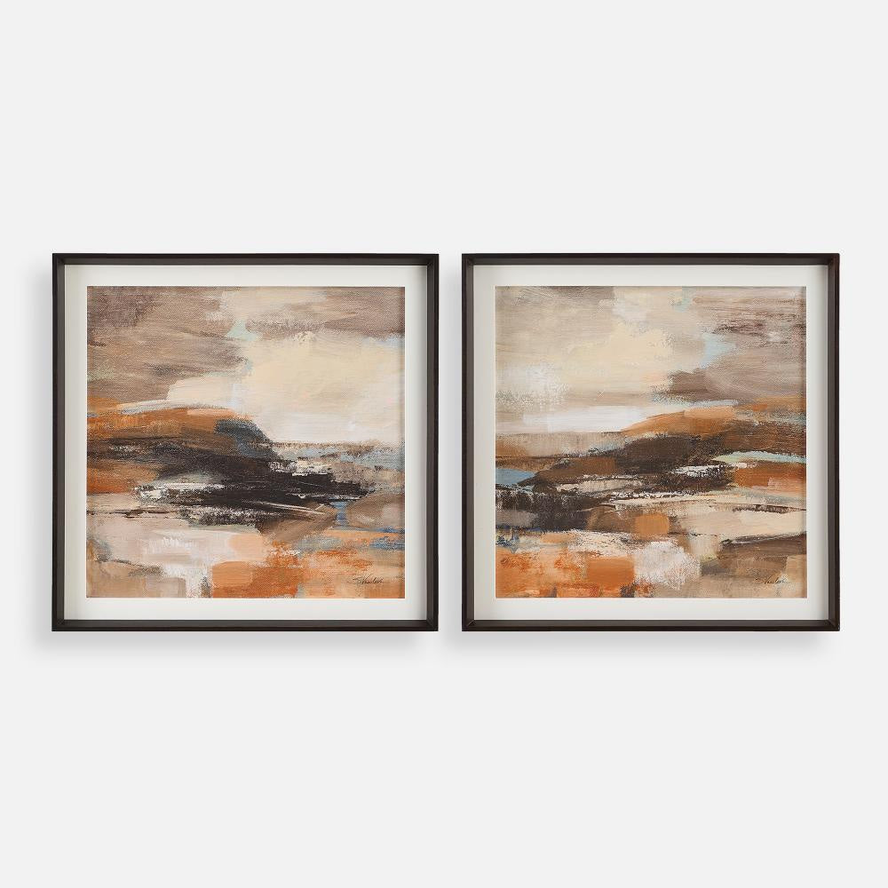 Uttermost 32382 Cinnamon Shore - Framed Art (Set of 2)-35.25 Inches Tall and 35.25 Inches Wide UT-32382