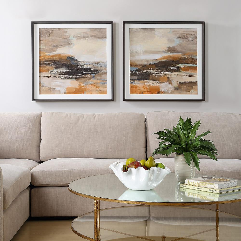 Uttermost 32382 Cinnamon Shore - Framed Art (Set of 2)-35.25 Inches Tall and 35.25 Inches Wide UT-32382