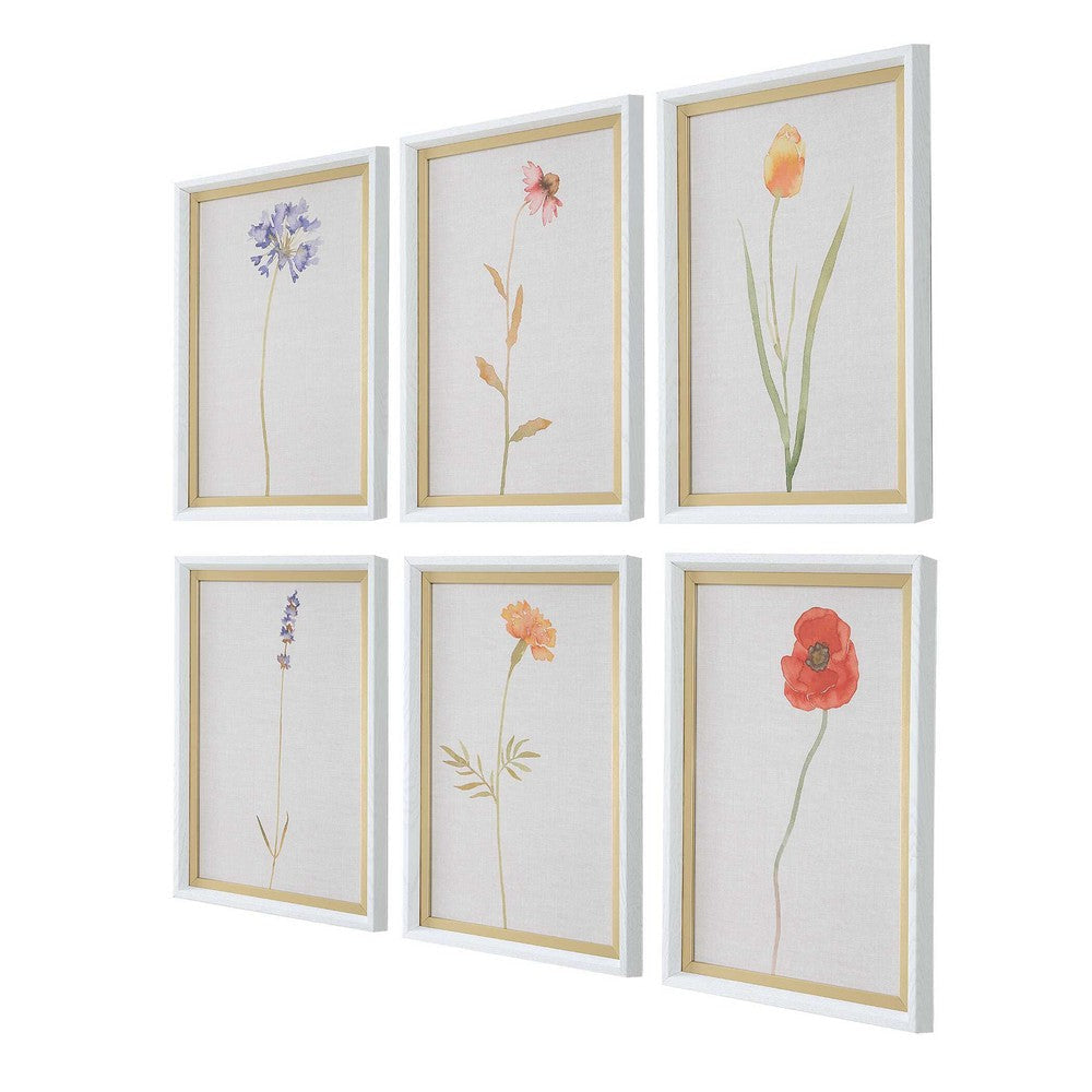 Uttermost Wild Flourish Framed Floral Prints Set/6 UT-32384