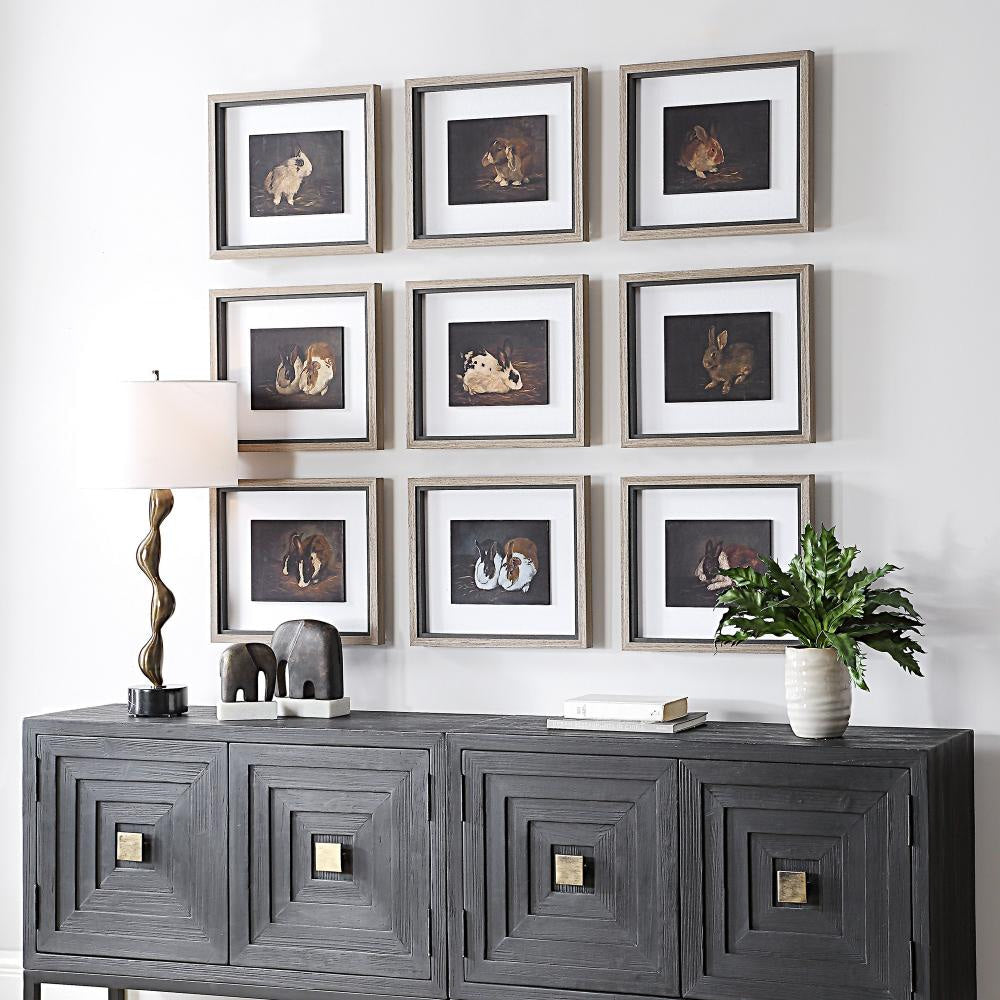 Uttermost 32386 Resting Bunny - Framed Print (Set of9)-16 Inches Tall and 18 Inches Wide