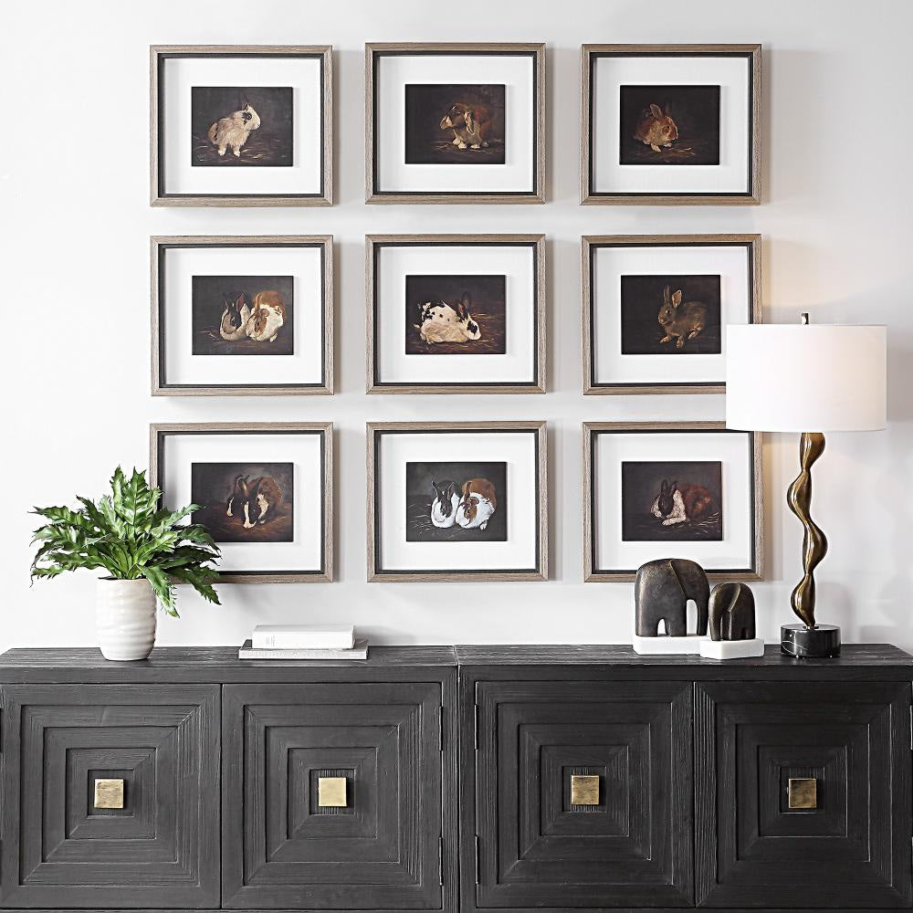 Uttermost 32386 Resting Bunny - Framed Print (Set of9)-16 Inches Tall and 18 Inches Wide UT-32386