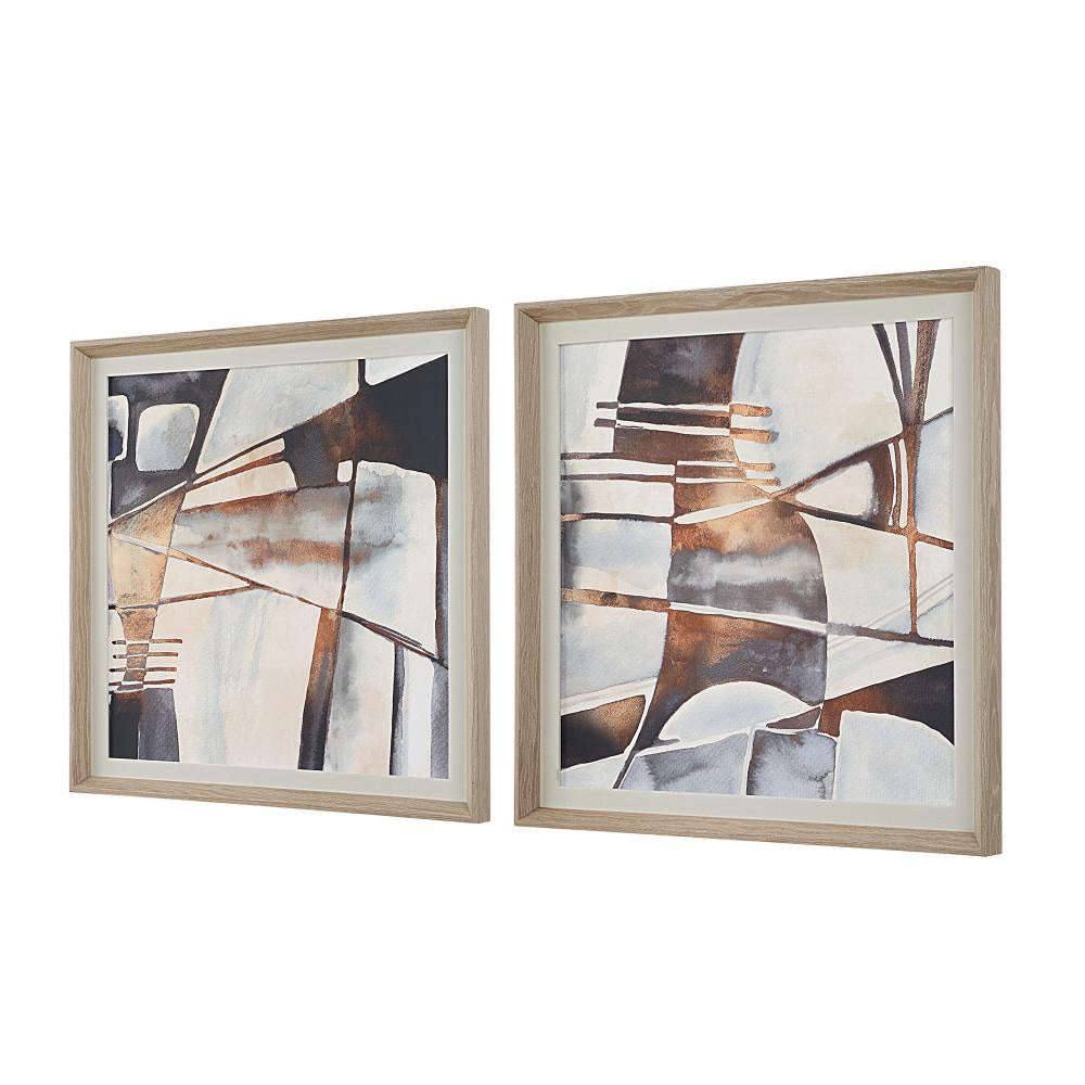 Uttermost 32390 Vetrina - Abstract Art (Set of 2)-34.88 Inches Tall and 34.88 Inches Wide UT-32390