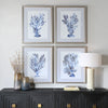Uttermost Shibori Coral Framed Prints Set/4 UT-32428