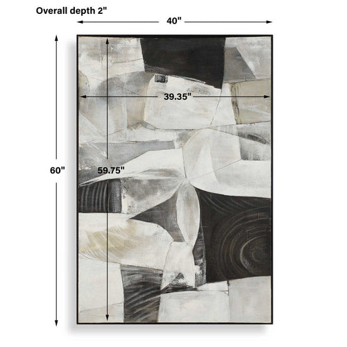 Uttermost Folding Time Framed Abstract Art