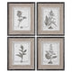 Casual Grey Study - 17.5 inch Framed Art (Set of 4) - 14.5 inches wide by 1 inches deep
