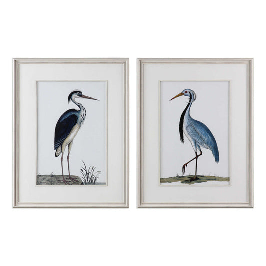 Shore Birds - 42.5 inch Framed Print (Set of 2) - 32.63 inches wide by 1.63 inches deep