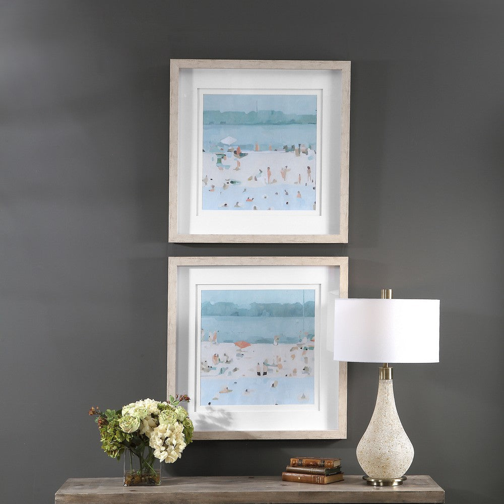 Uttermost Sea Glass Sandbar Framed Prints Set/2 By Casagear Home UT-33695