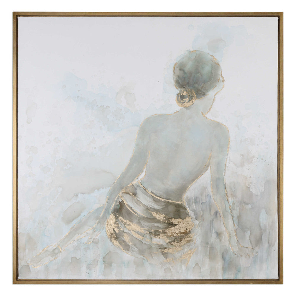 Gold Highlights - 49.75 inch Hand Painted Canvas Art