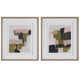 Uttermost 41453 Color Block - Framed Abstract Art (Set of 2)-30.5 Inches Tall and 26.5 Inches Wide
