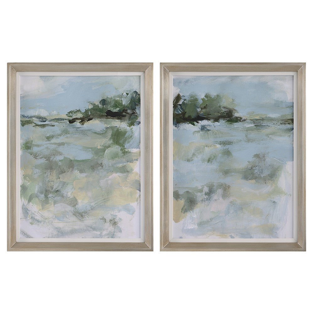 Uttermost 41454 Far Away View - Framed Landscape Art (Set of 2)-27 Inches Tall and 21 Inches Wide