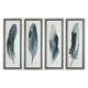 Feathered Beauty - 38.13 inch Feather Art (Set of 4)