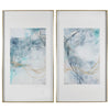 Undulating Oro - 45 Inch Abstract Print (Set of 2)
