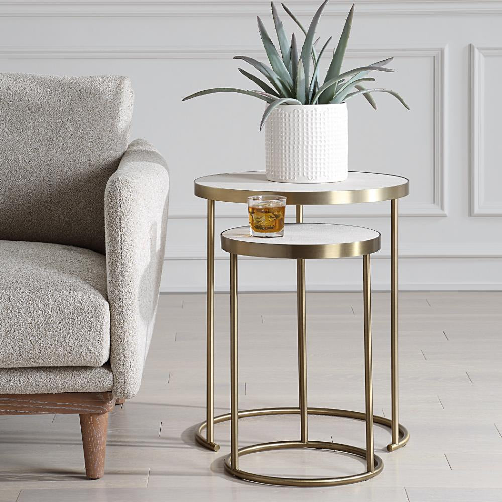 Uttermost 50007 Aragon - Nesting Table (Set of 2)-24 Inches Tall and 19.5 Inches Wide UT-50007