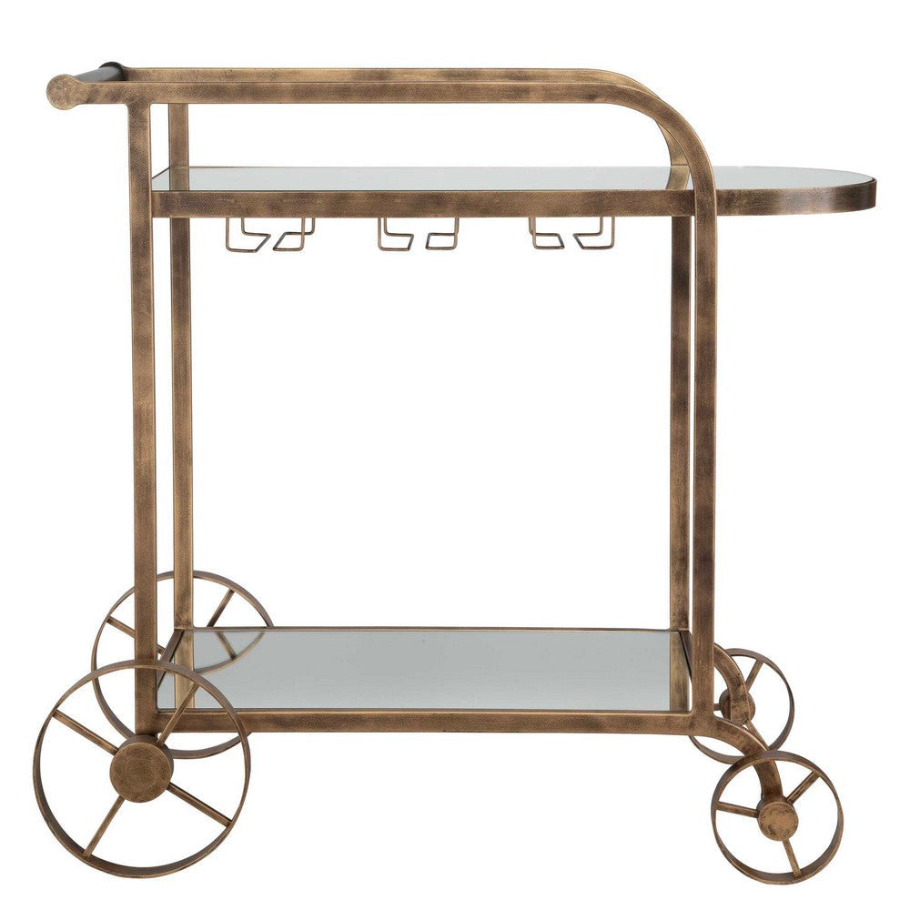 Uttermost Carrinho Antique Brass Bar Cart UT-50016