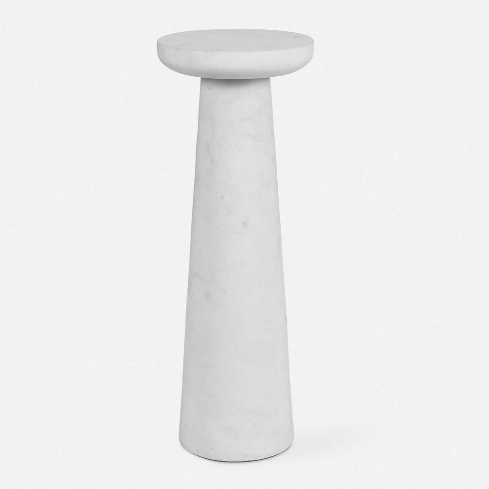Uttermost Lirra White Marble Drink Table UT-50021