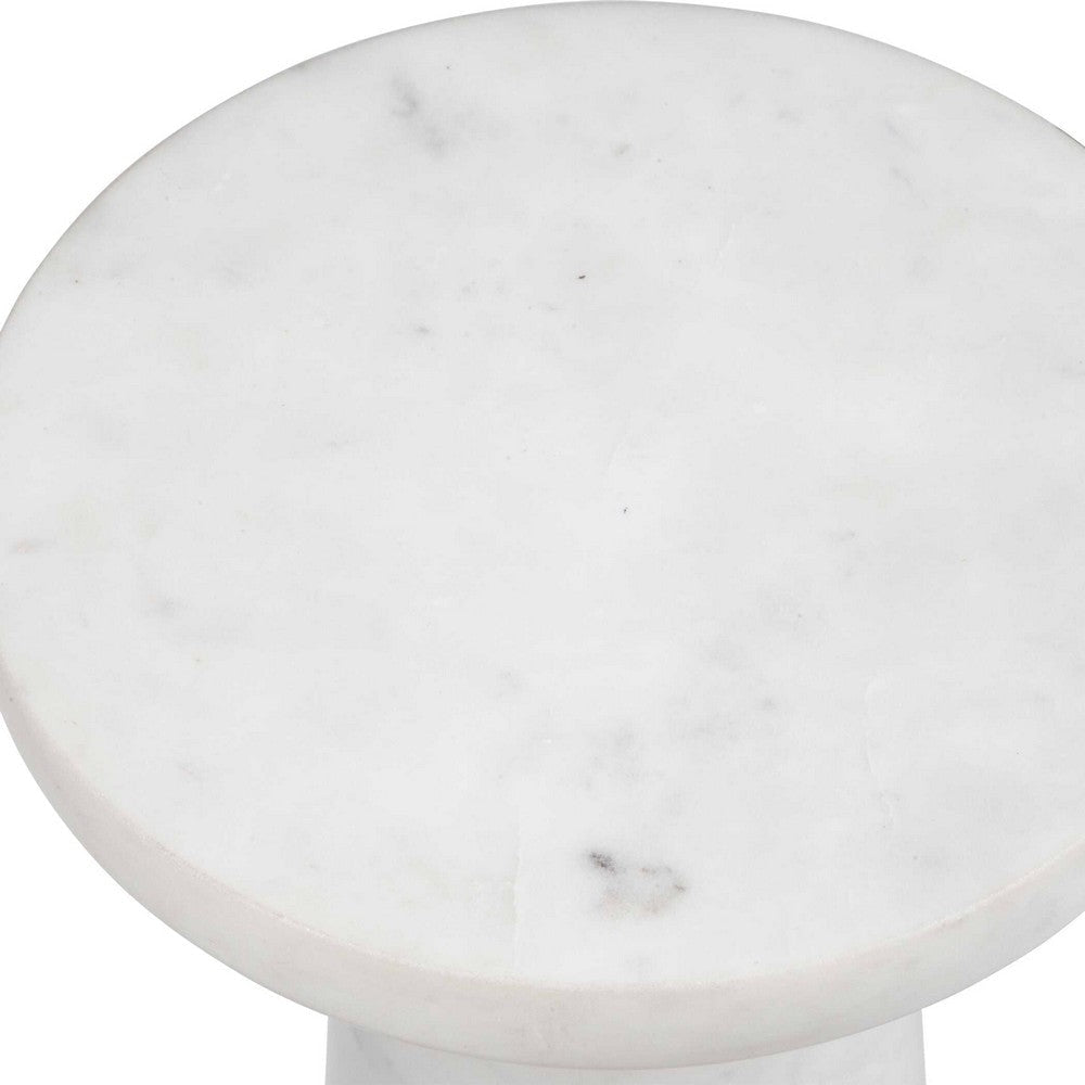 Uttermost Lirra White Marble Drink Table UT-50021