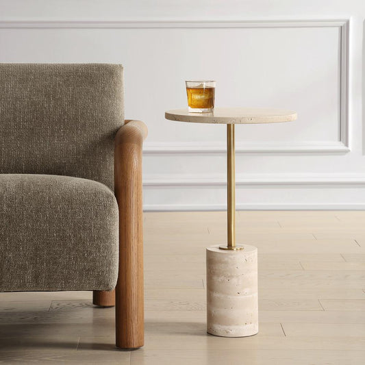 Uttermost Malya Travertine Accent Table