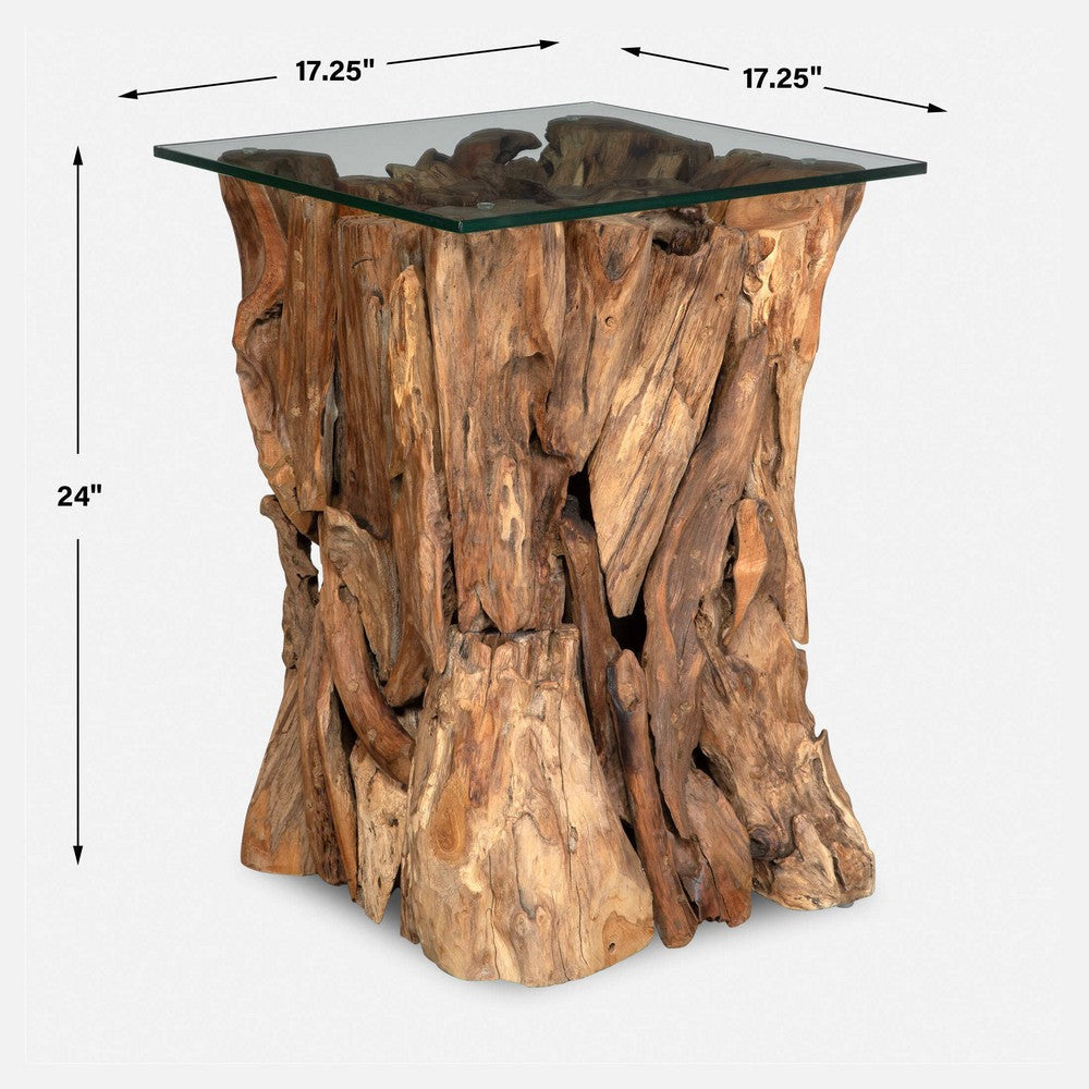 Uttermost Rozel Teak Wood End Table UT-50064