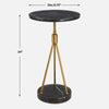 Uttermost Rosston Black Marble Accent Table UT-50066