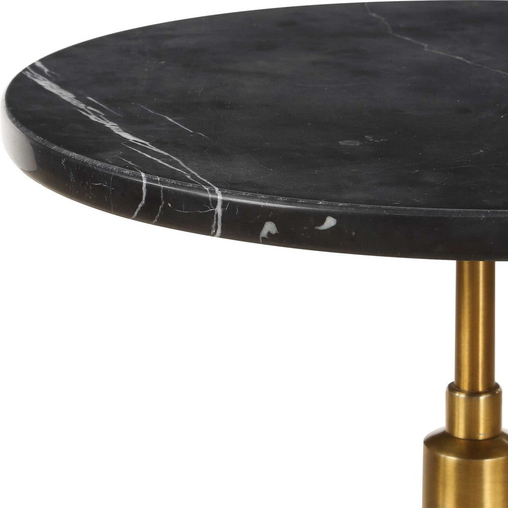 Uttermost Rosston Black Marble Accent Table UT-50066