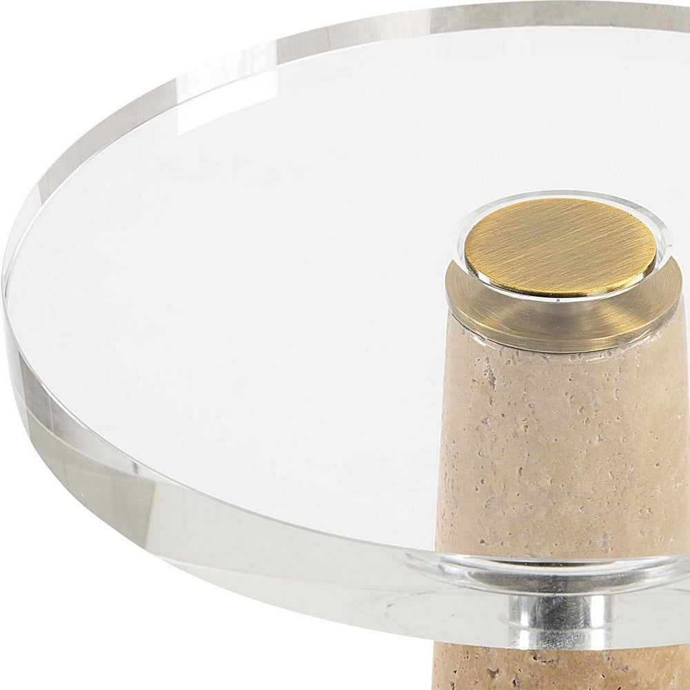 Uttermost Niari Travertine Drink Table