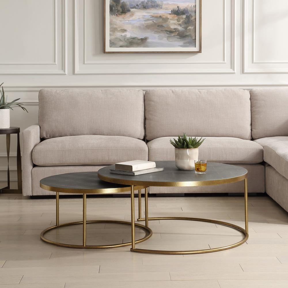 Uttermost 50080 Aragon - Coffee Table (Set of 2)-17.5 Inches Tall and 40 Inches Wide