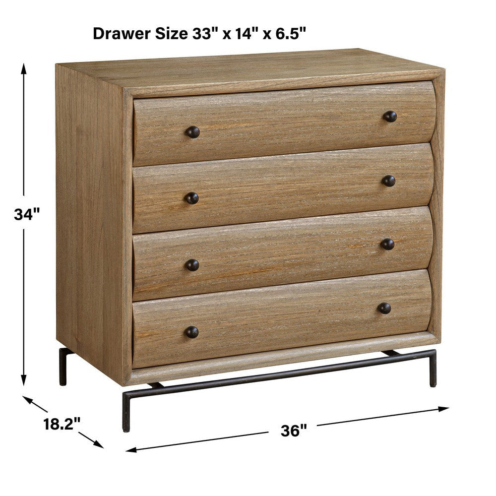 Uttermost Millard Curved 4 Drawer Chest UT-50122