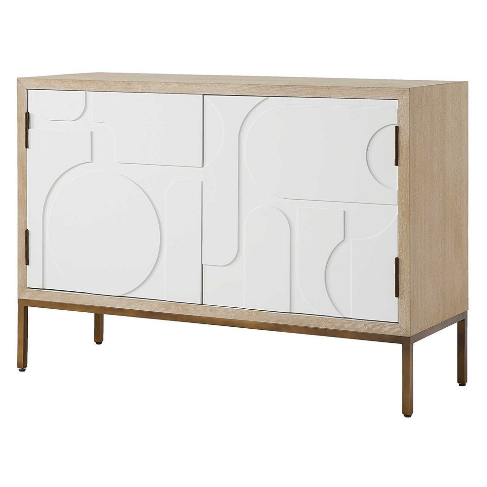 Uttermost Weimar 2 Door White Cabinet UT-50129