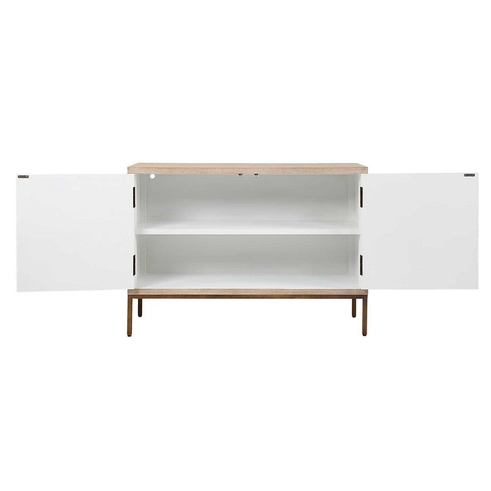 Uttermost Weimar 2 Door White Cabinet