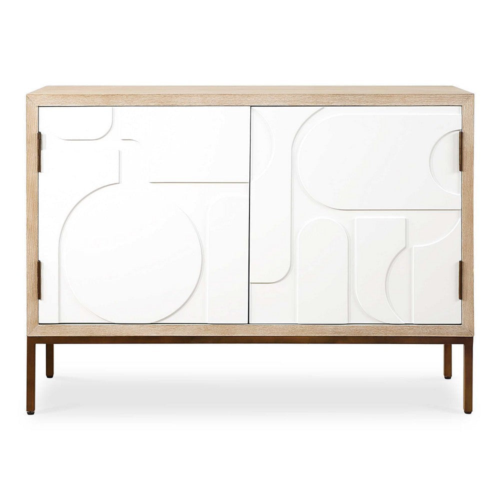 Uttermost Weimar 2 Door White Cabinet UT-50129