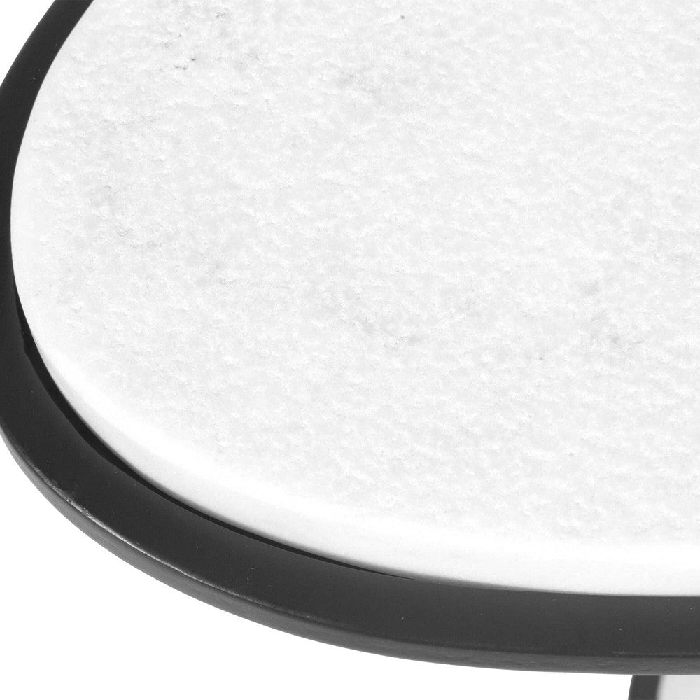 Uttermost Morro White Marble Side Table UT-50135