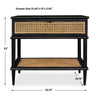 Uttermost Coast Black Rattan Side Table