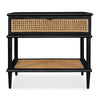 Uttermost Coast Black Rattan Side Table