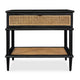 Uttermost Coast Black Rattan Side Table