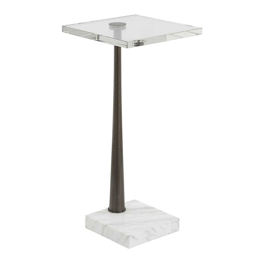 Uttermost Pelton Marble Glass Drink Table UT-50159