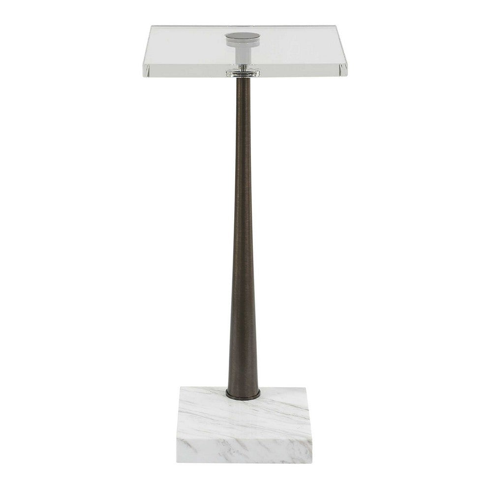 Uttermost Pelton Marble Glass Drink Table UT-50159