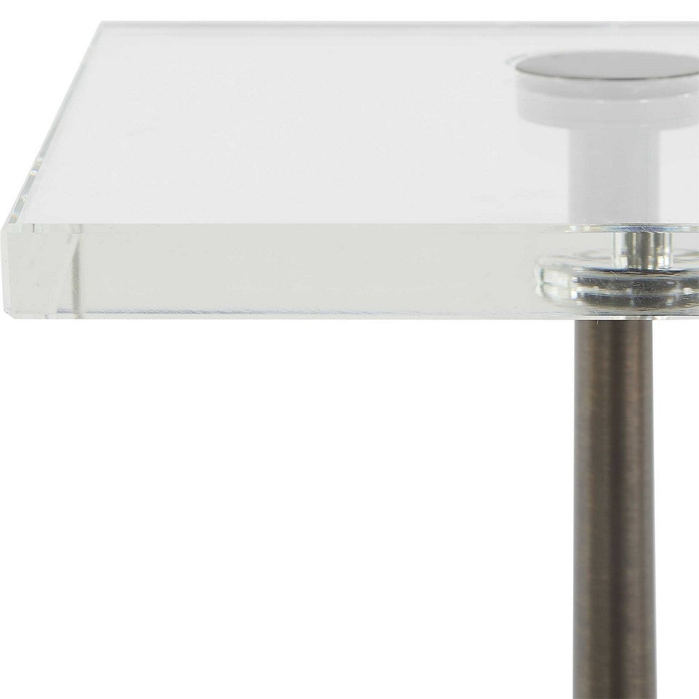 Uttermost Pelton Marble Glass Drink Table UT-50159