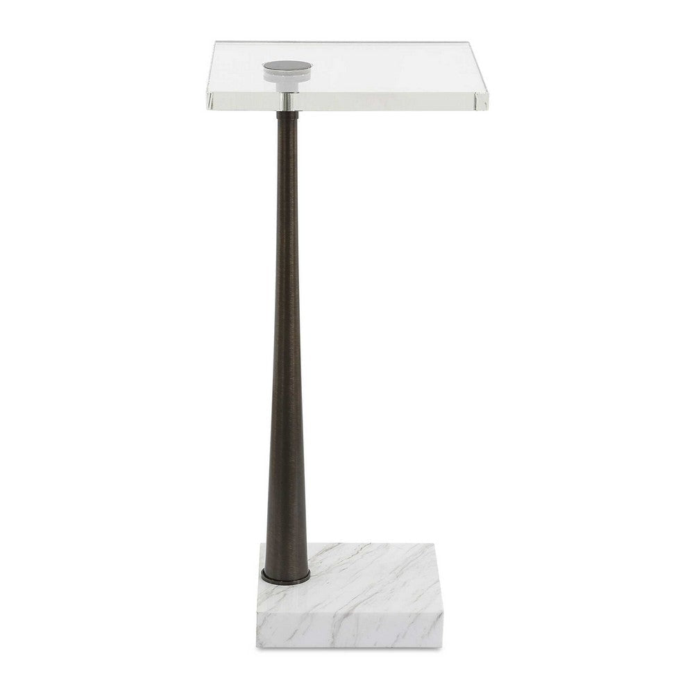 Uttermost Pelton Marble Glass Drink Table UT-50159
