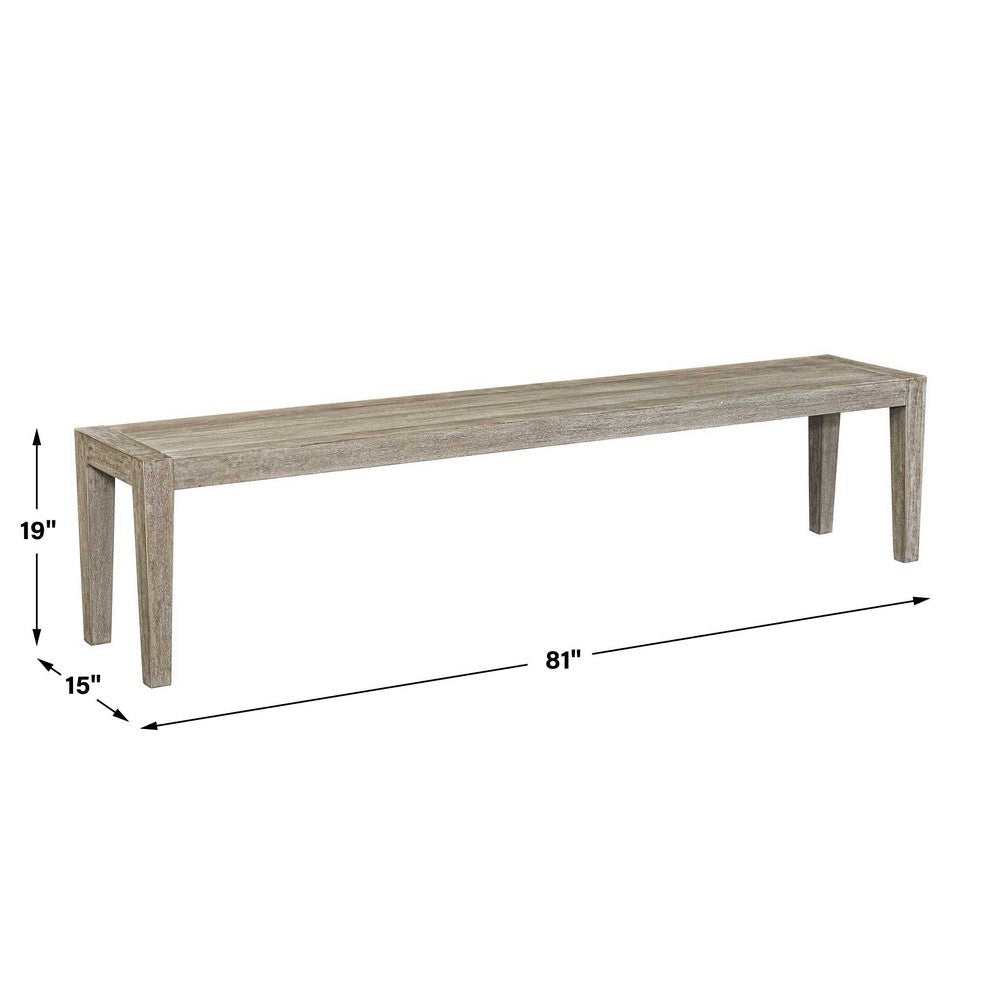 Uttermost Kirkham Wooden Outdoor Bench UT-50190