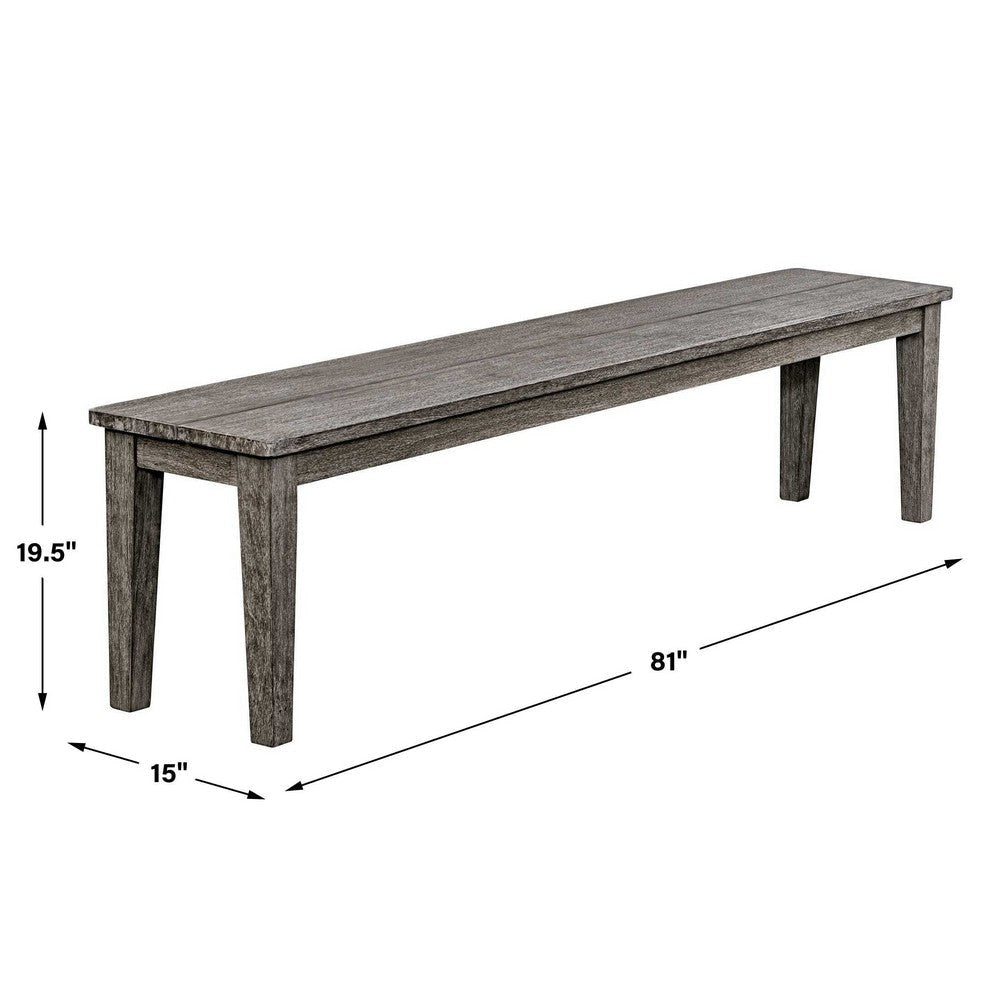 Uttermost Forsyth Dark Gray Outdoor Bench UT-50193