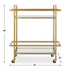 Uttermost Erena Brass Bar Cart