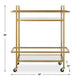 Uttermost Erena Brass Bar Cart
