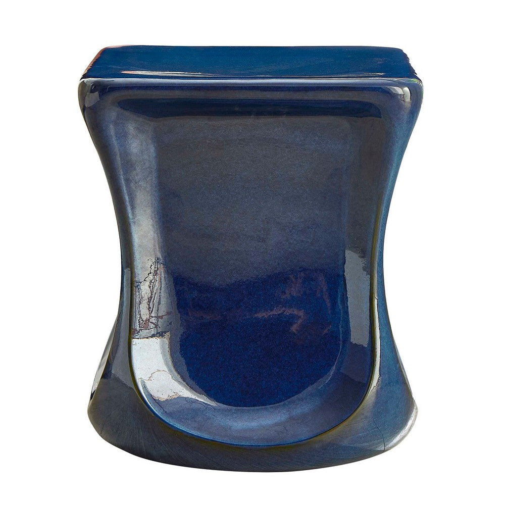 Uttermost Kaz Deep Blue Garden Stool