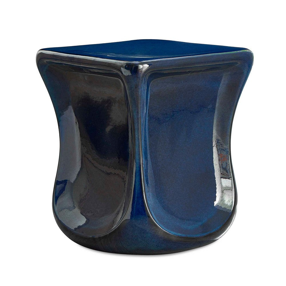 Uttermost Kaz Deep Blue Garden Stool UT-50208